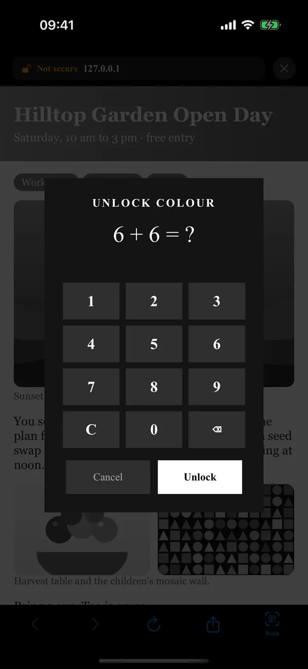 The colour-unlock question.